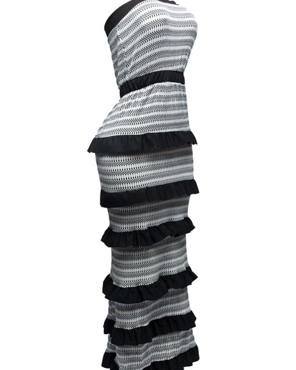 Ruffle detailed tube maxi dress - Muvin 