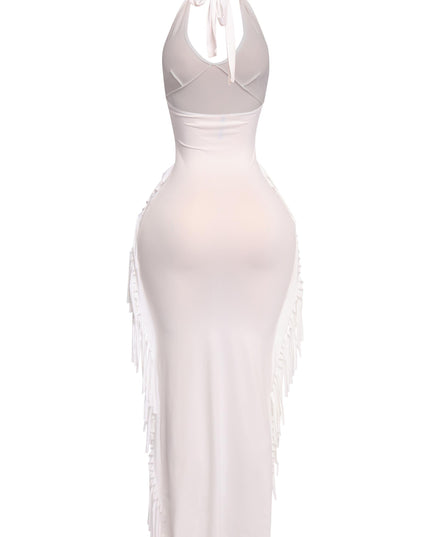 Fringe Theory Halter Maxi Dress.. - Muvin 