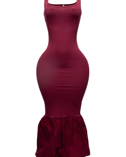 Sleeveless mermaid bubble hem dress - Muvin 