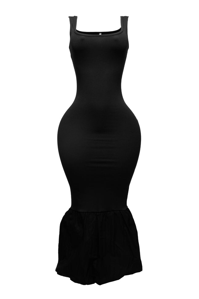 Sleeveless mermaid bubble hem dress - Muvin 
