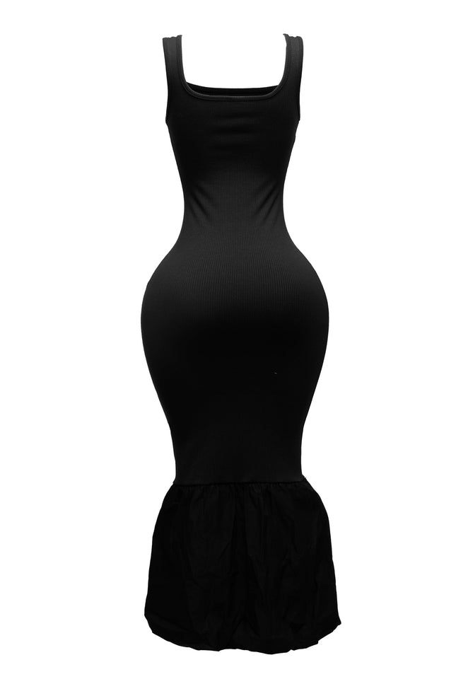 Sleeveless mermaid bubble hem dress - Muvin 