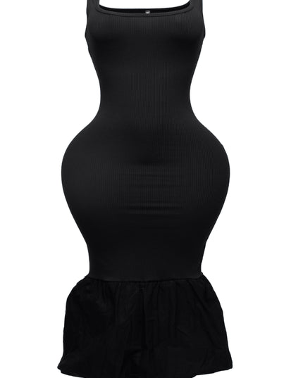 Sleeveless mermaid bubble hem dress - Muvin 