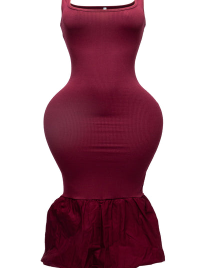Sleeveless mermaid bubble hem dress - Muvin 