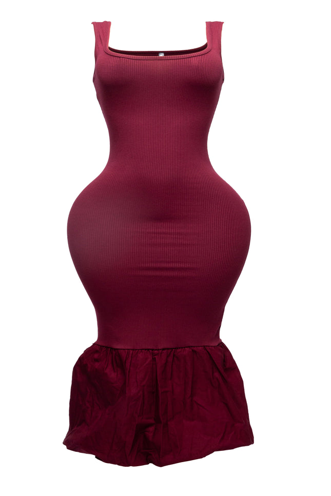 Sleeveless mermaid bubble hem dress - Muvin 
