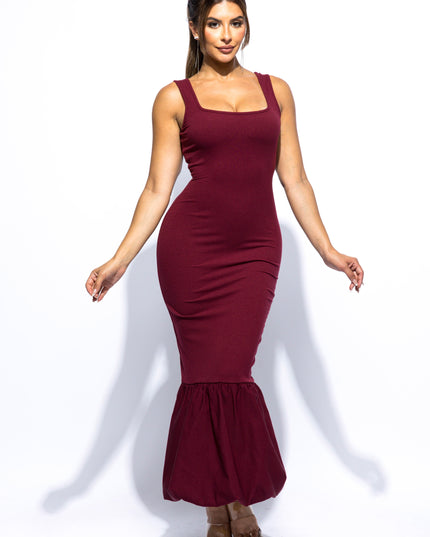 Sleeveless mermaid bubble hem dress - Muvin 
