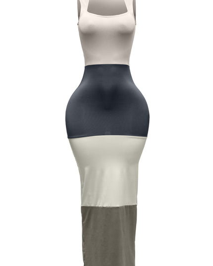 Sleeveless color block maxi dress - Muvin 