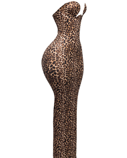 Strapless leopard maxi dress - Muvin 