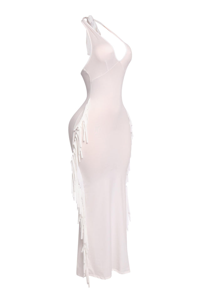Fringe Theory Halter Maxi Dress... - Muvin 