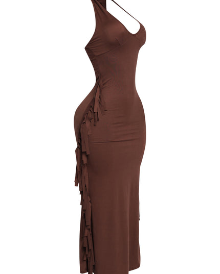 Fringe Theory Halter Maxi Dress.... - Muvin 