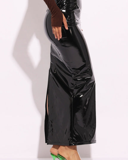 Latex maxi skirt - Muvin 