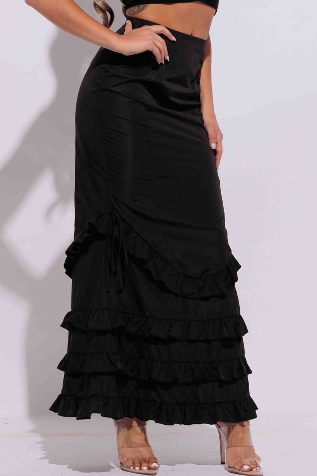 Ruffle maxi skirt - Muvin 