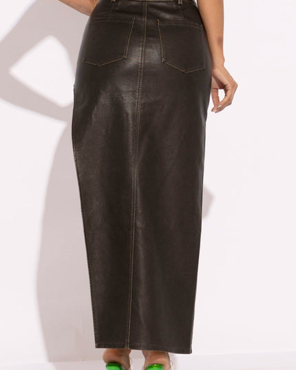 Thigh slit maxi skirt - Muvin 