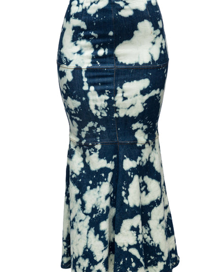 Acid Wash denim mermaid maxi skirt - Muvin 
