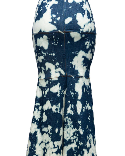 Acid Wash denim mermaid maxi skirt - Muvin 