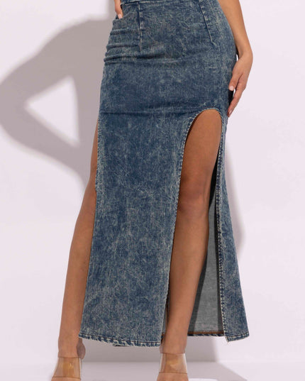 Thigh slit maxi skirt - Muvin 