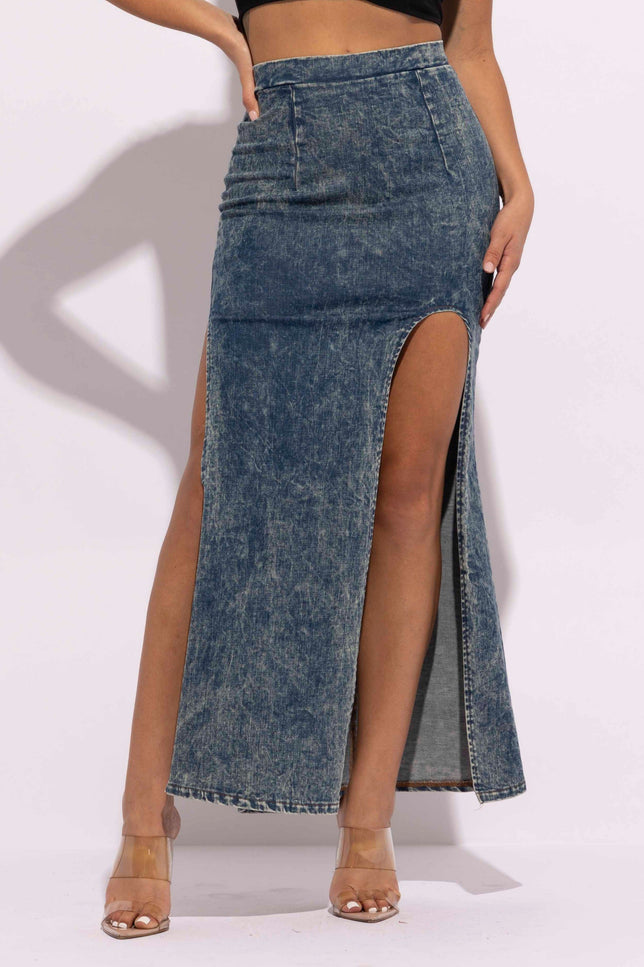 Thigh slit maxi skirt - Muvin 