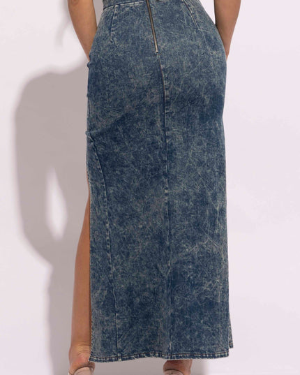Thigh slit maxi skirt - Muvin 