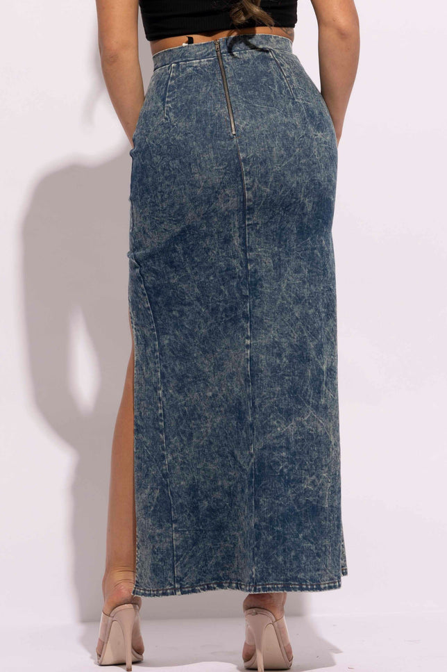 Thigh slit maxi skirt - Muvin 