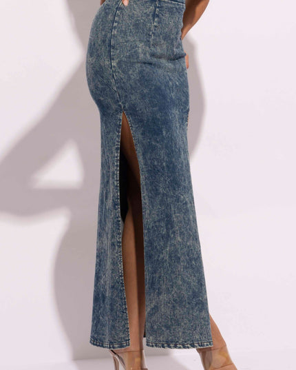 Thigh slit maxi skirt - Muvin 