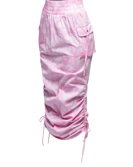 Tie dye Ruched maxi skirt - Muvin 