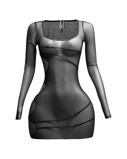 Mesh sheer dress - Muvin 