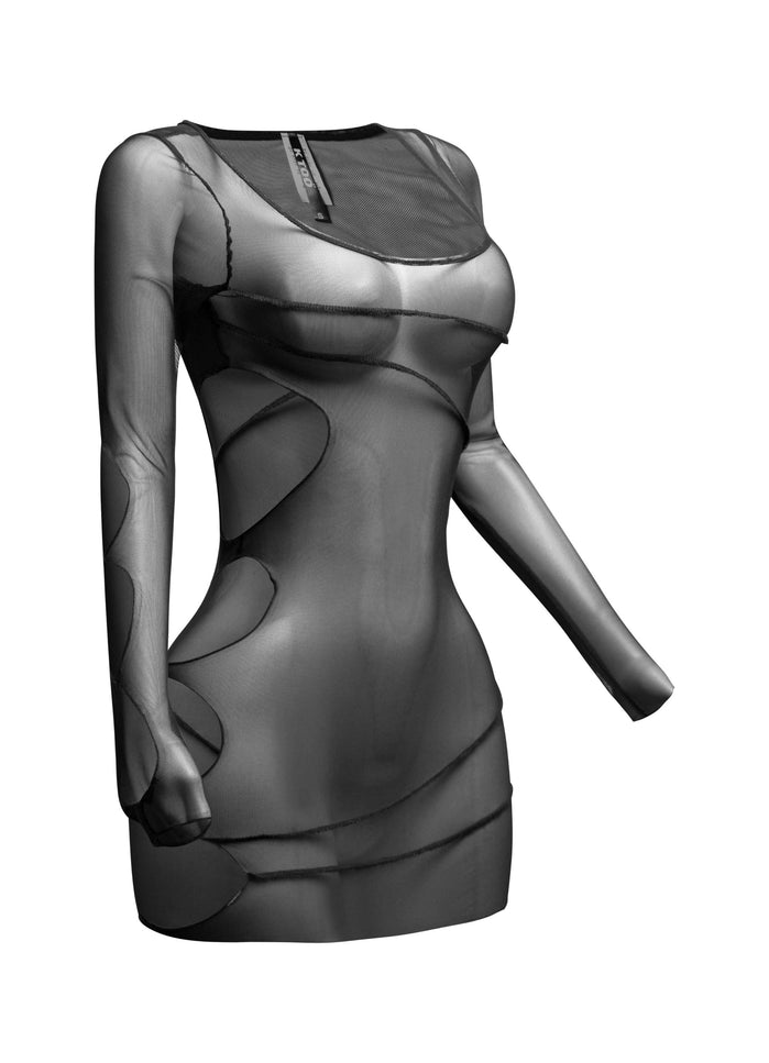 Mesh sheer dress - Muvin 
