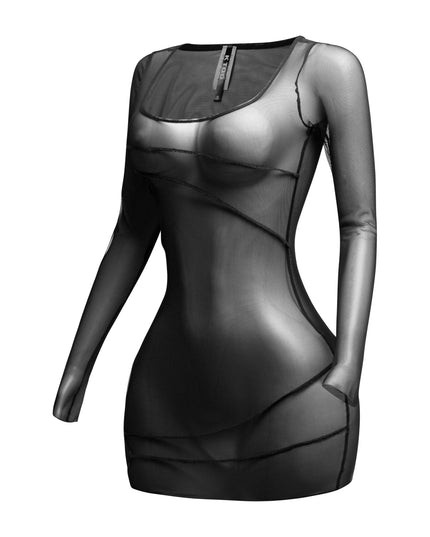Mesh sheer dress - Muvin 