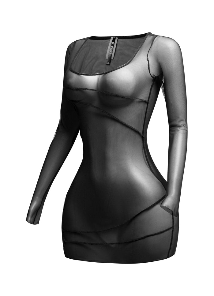 Mesh sheer dress - Muvin 