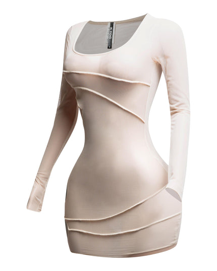 Mesh sheer dress - Muvin 