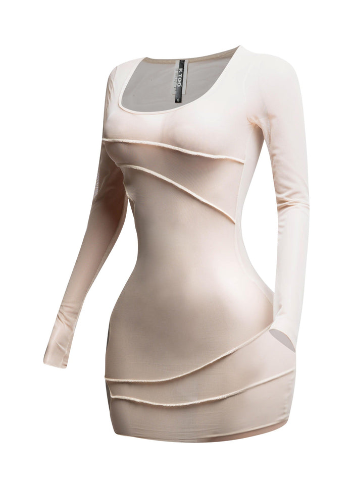 Mesh sheer dress - Muvin 