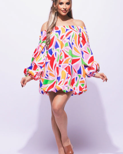 Off shoulder bubble dress - Muvin 