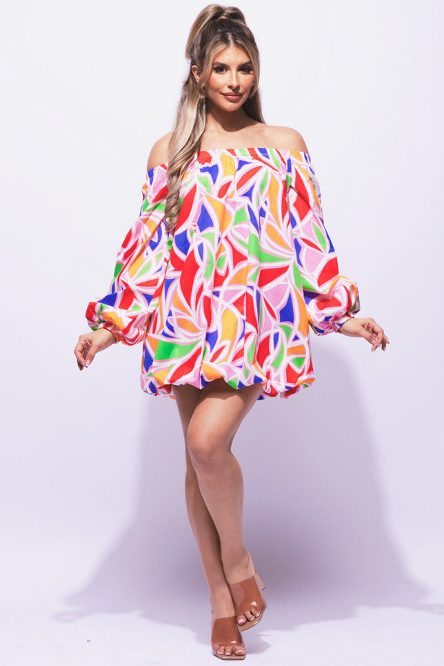 Off shoulder bubble dress - Muvin 