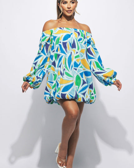 Off shoulder bubble dress - Muvin 