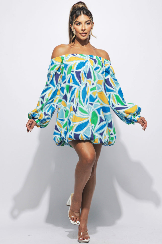 Off shoulder bubble dress - Muvin 