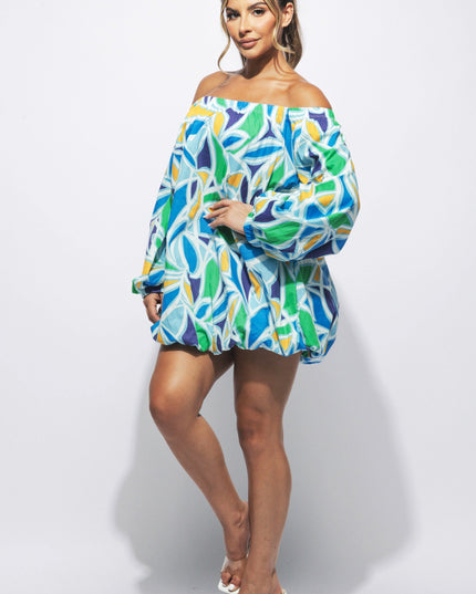 Off shoulder bubble dress - Muvin 