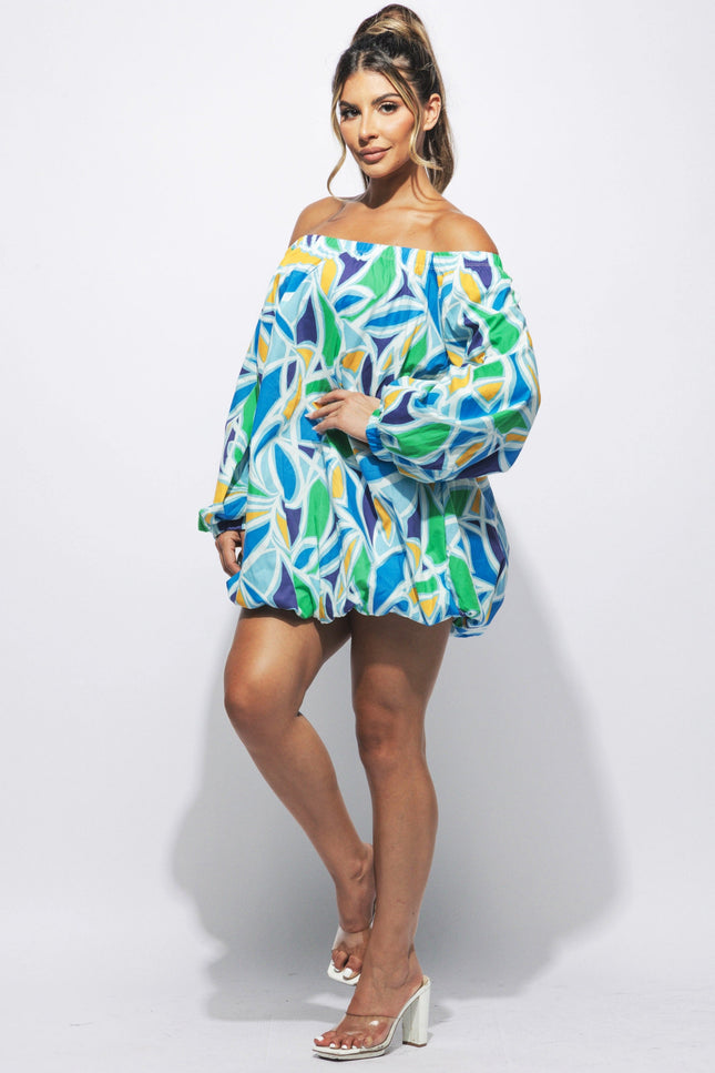 Off shoulder bubble dress - Muvin 