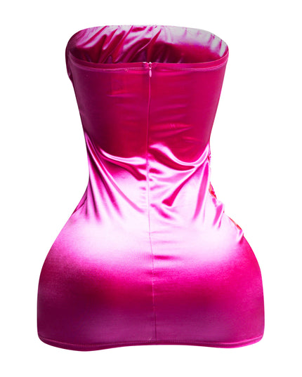 Swirl color block tube dress - Muvin 