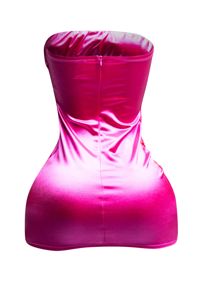 Swirl color block tube dress - Muvin 