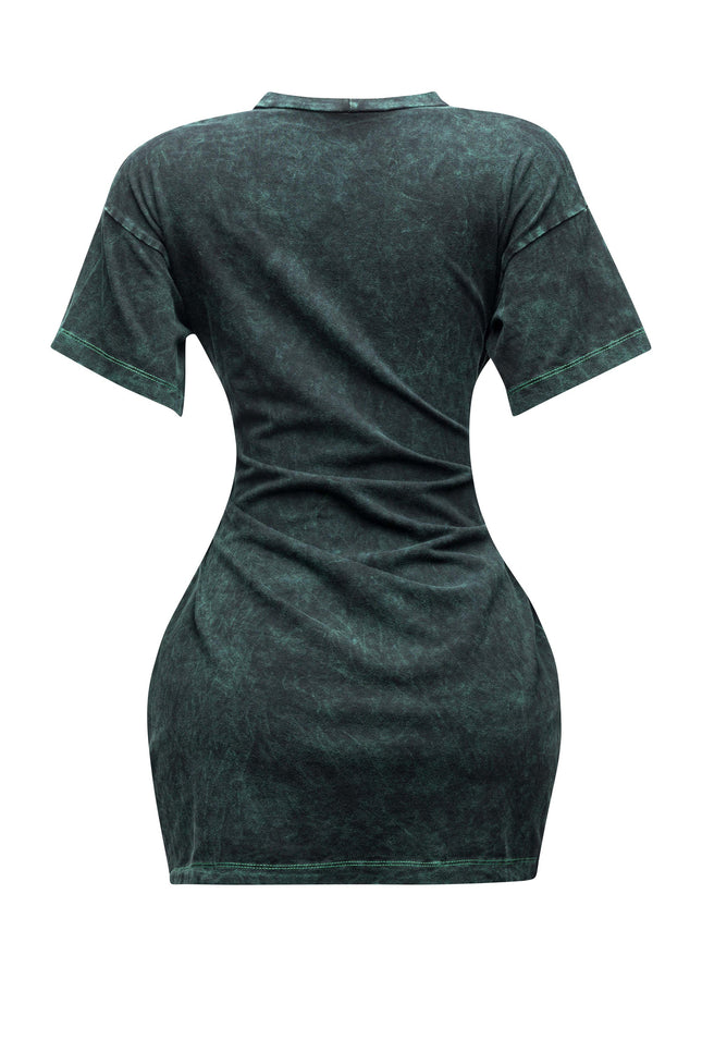 Lace up detailed mini dress - Muvin 