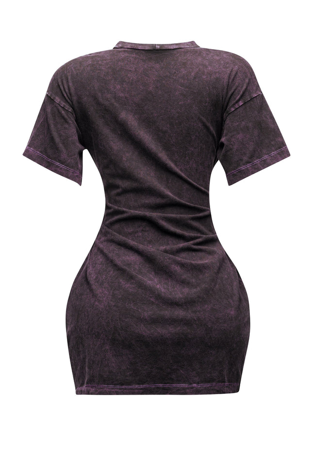Lace up detailed mini dress - Muvin 