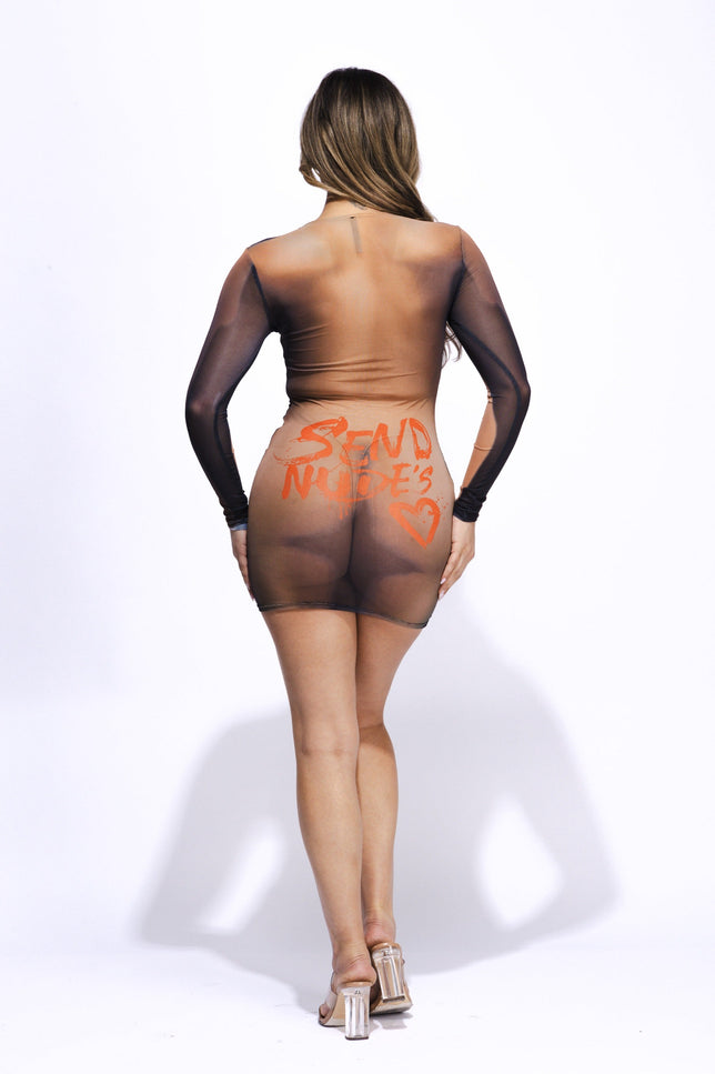 Mesh mini dress - Muvin 