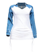 WHITE/DENIM / S