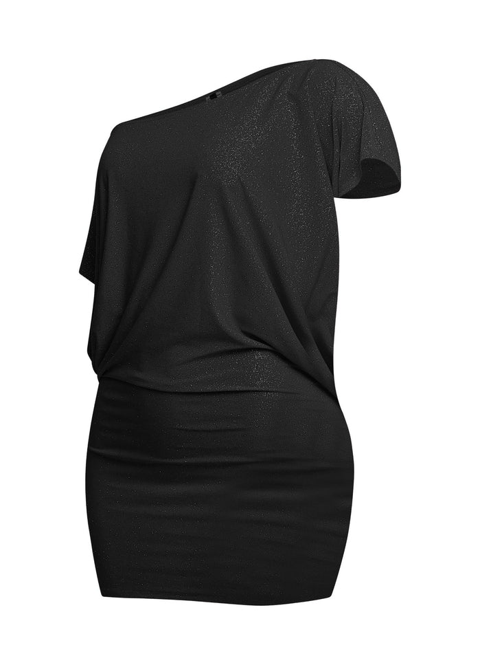 Disco Muse One Shoulder Glitter Mini Dress.. - Muvin 