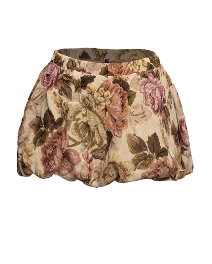 Floral bubble mini skirt - Muvin 