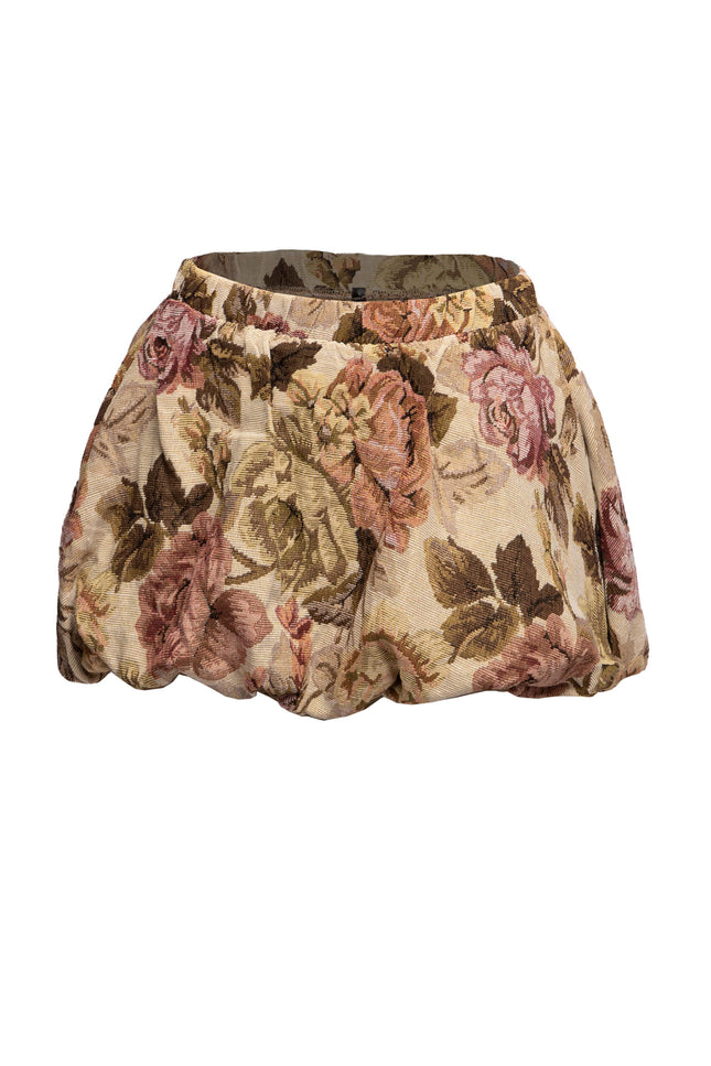 Floral bubble mini skirt - Muvin 