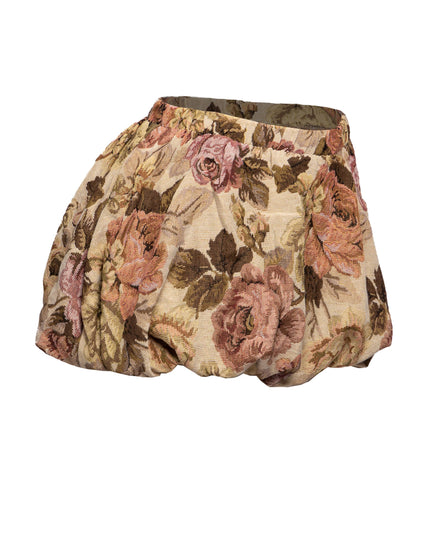 Floral bubble mini skirt - Muvin 