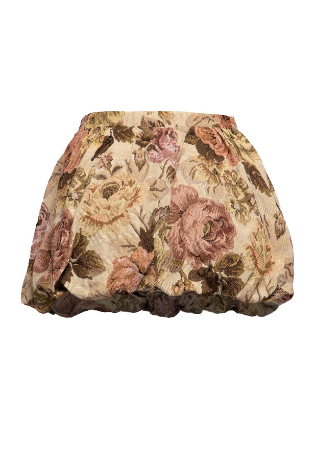 Floral bubble mini skirt - Muvin 