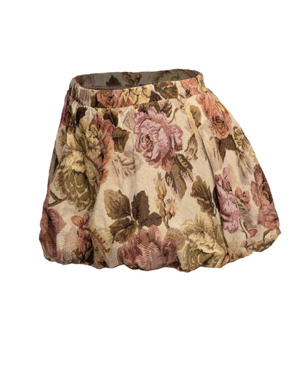 Floral bubble mini skirt - Muvin 
