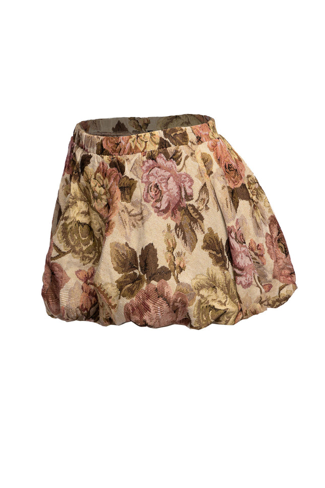 Floral bubble mini skirt - Muvin 