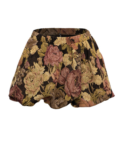 Floral bubble mini skirt - Muvin 